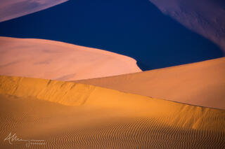 Layers of sand dunes in Sossusvlei, Namibia