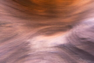 Intentional camera movement (ICM) image of Navajo sandstone in Pine Creek area of Zion National Park, Utah