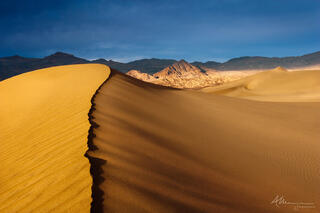 Mesquite sand dunes at sunset, Death Valley national Park