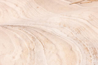 folds and curves in the sandstone along a wash in the Clear Creek area of Zion National Park, Utah